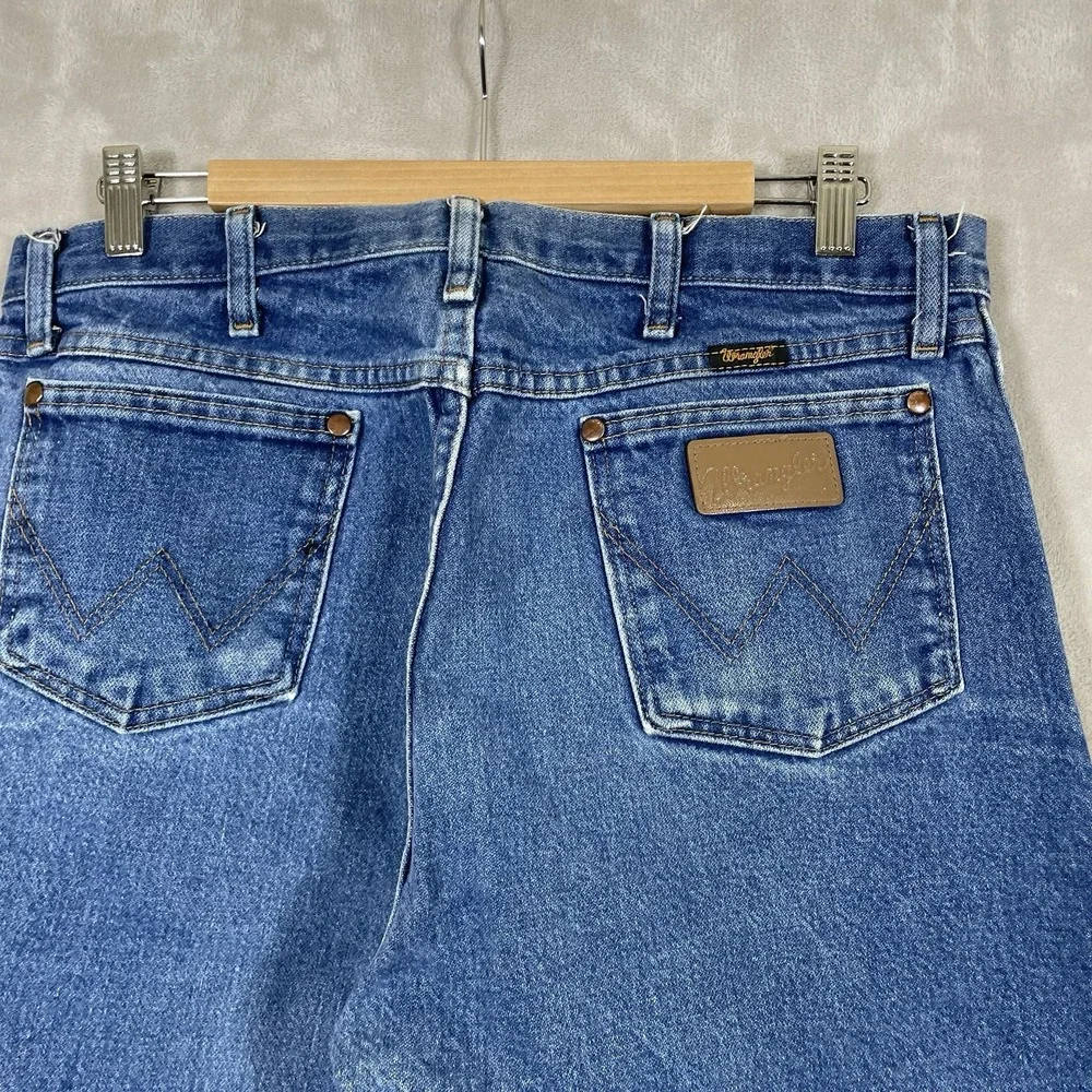 Vintage Wrangler 13MWZ Jeans Mens 34x34 Cowboy Cut Whisker Fade 13mwzpw